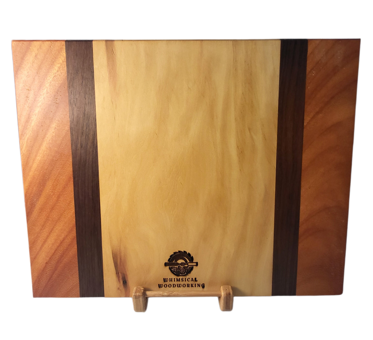 Cutting or Serving Board: Osage Orange, Peruvian Walnut, Yellowheart