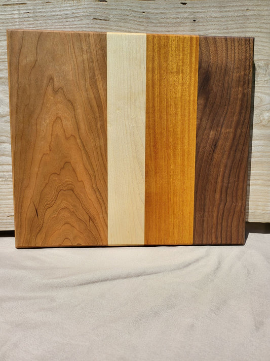 Cutting or Serving Board: Osage Orange, Maple, Cherry, Walnut