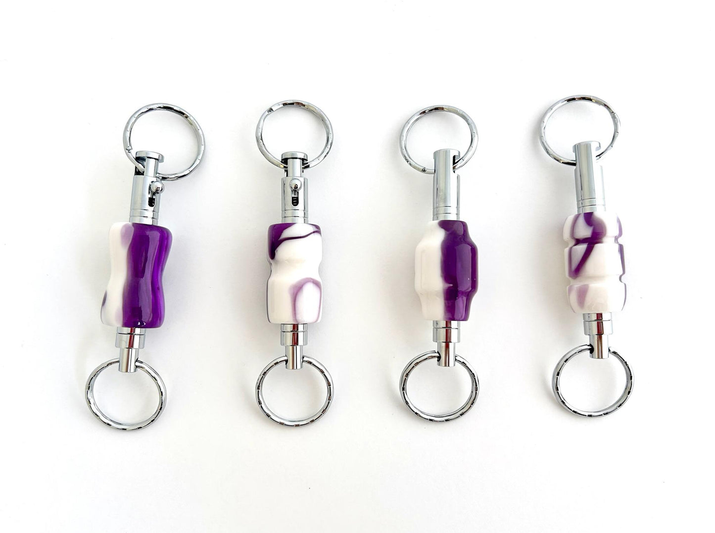 Key Ring Bolt Action Dixon Purple/White