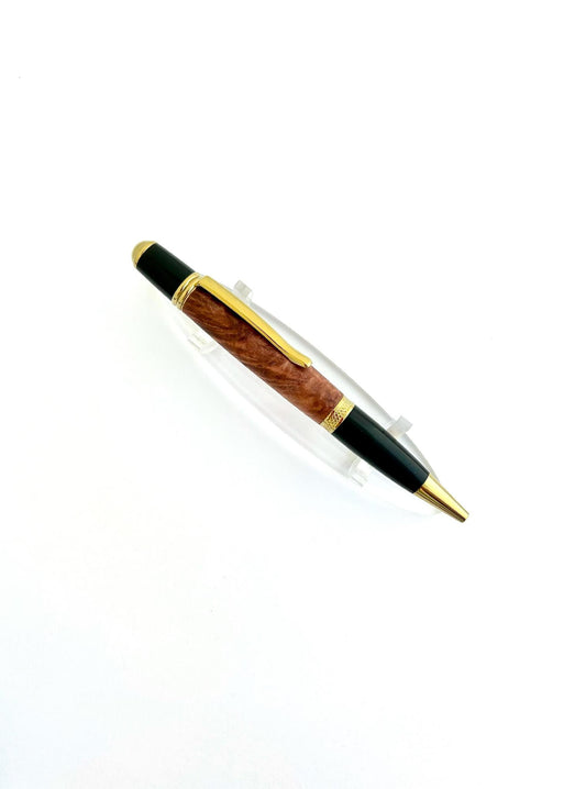 Pen -  Diplomat Black & Gold - Redwood Burl