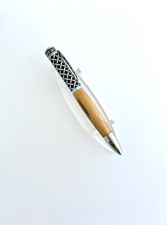 Pen - Gaelic Weave-Chrome-Spalted Birch