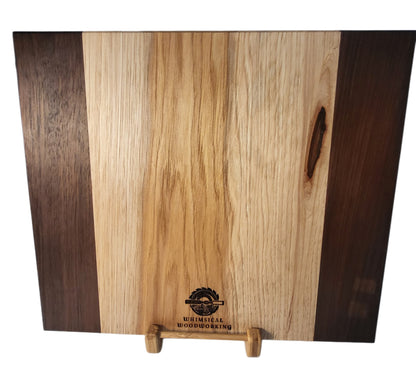 Cutting or Serving Board - Hickory, Peruvian Walnut