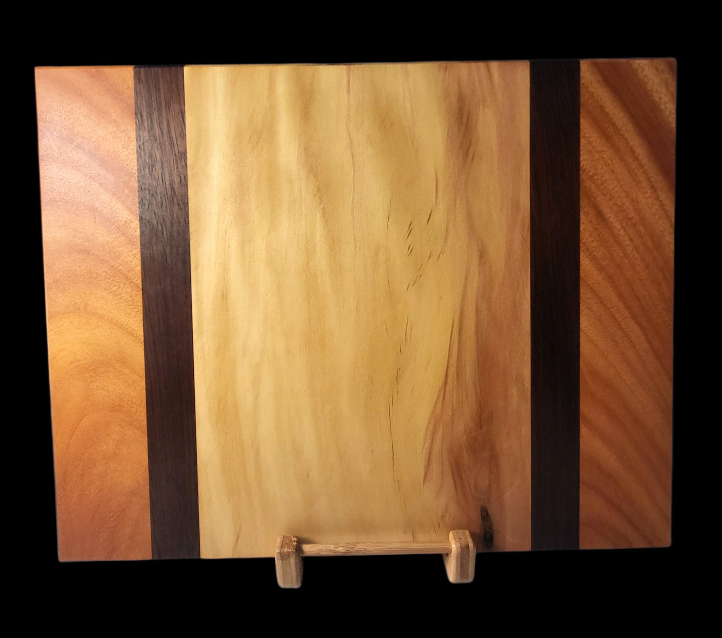 Cutting or Serving Board: Osage Orange, Peruvian Walnut, Yellowheart