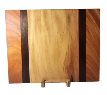 Cutting or Serving Board: Osage Orange, Peruvian Walnut, Yellowheart