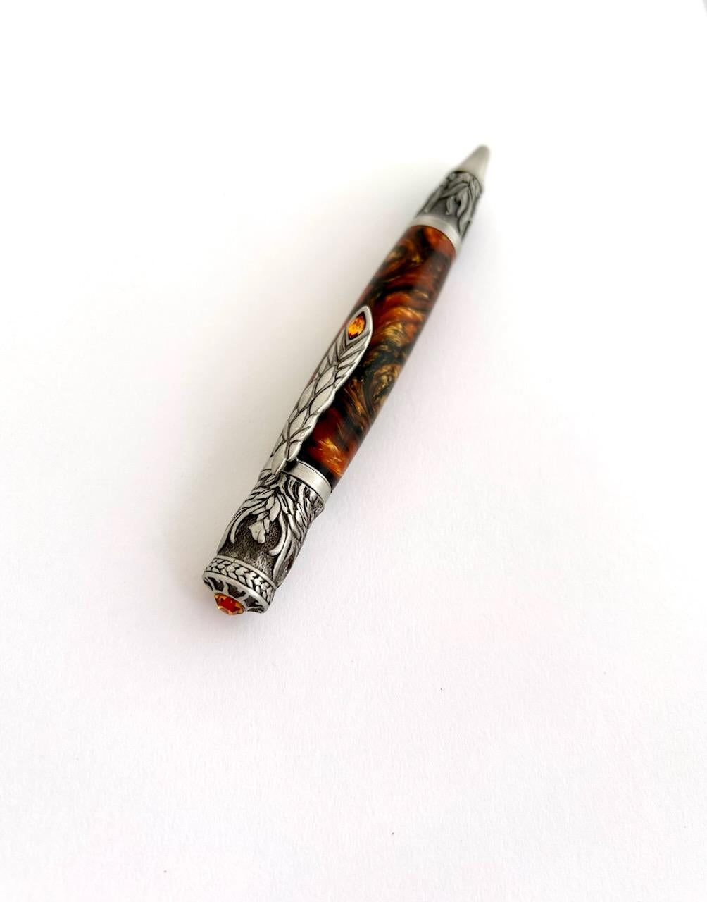 Special Order Pen - Phoenix Rising Antique Pewter