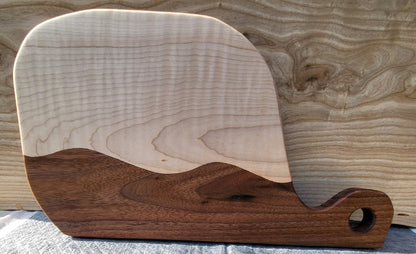 Small-Tail Whale Board - Curly Maple and Walnut