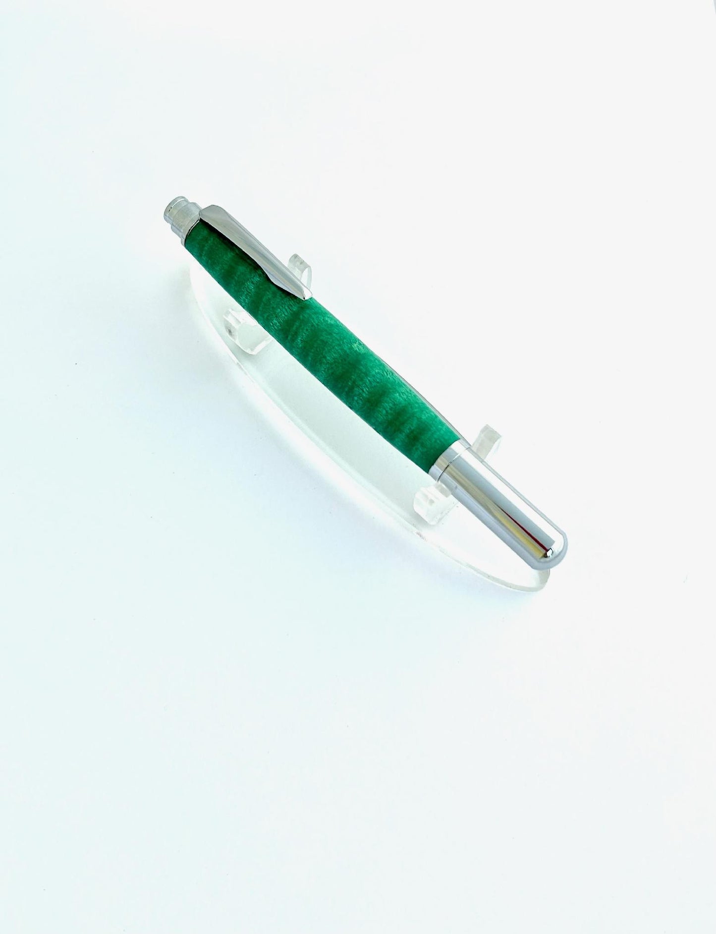 Pen - Rollester Green-Teal Curly Maple