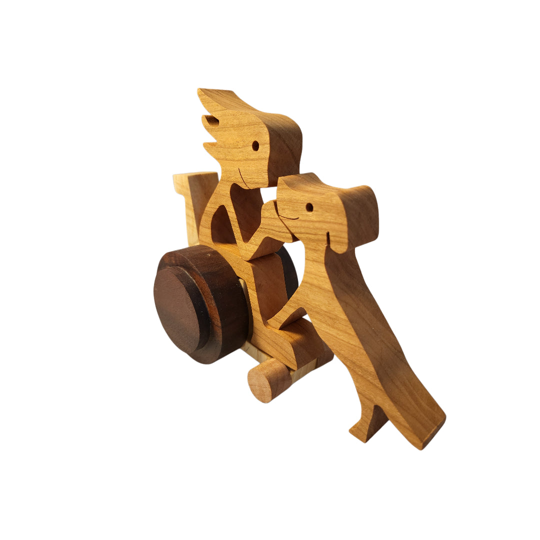 Rolling Buddy Figures-Cherry and Walnut