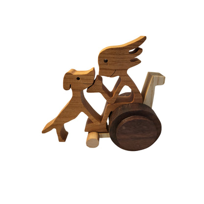Rolling Buddy Figures-Cherry and Walnut