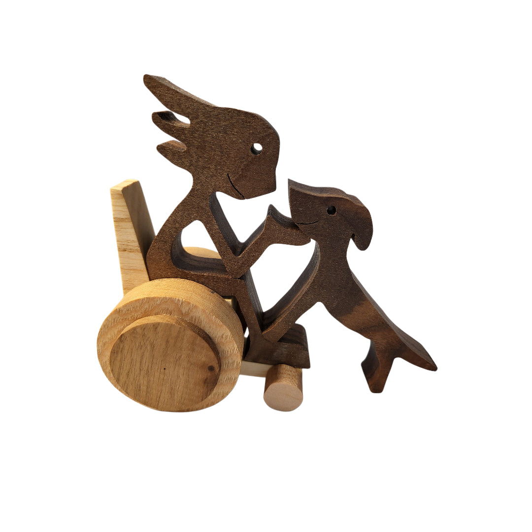 Rolling Buddy Figures-Walnut and Hickory
