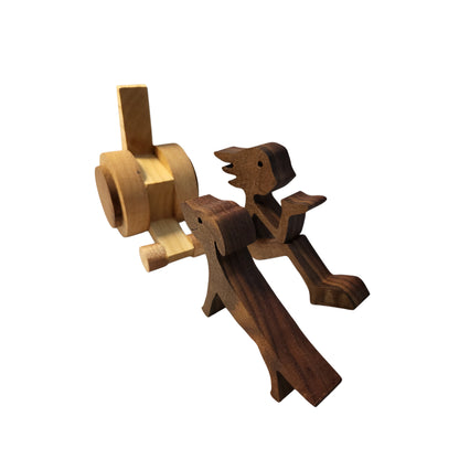 Rolling Buddy Figures-Walnut and Hickory