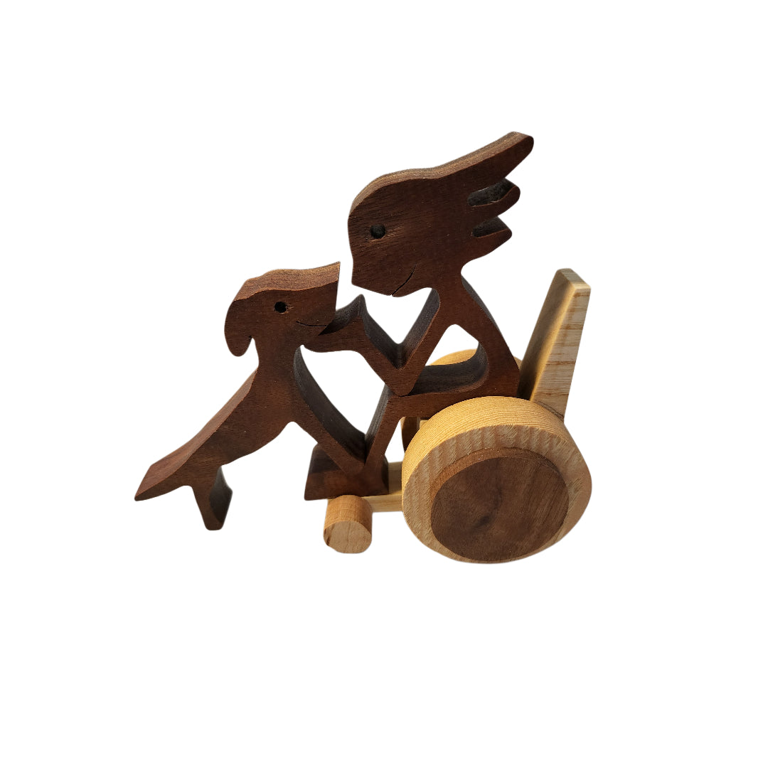 Rolling Buddy Figures-Walnut and Hickory