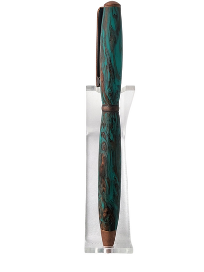 Pen - Slim Conch Aqua Copper Diamondcast