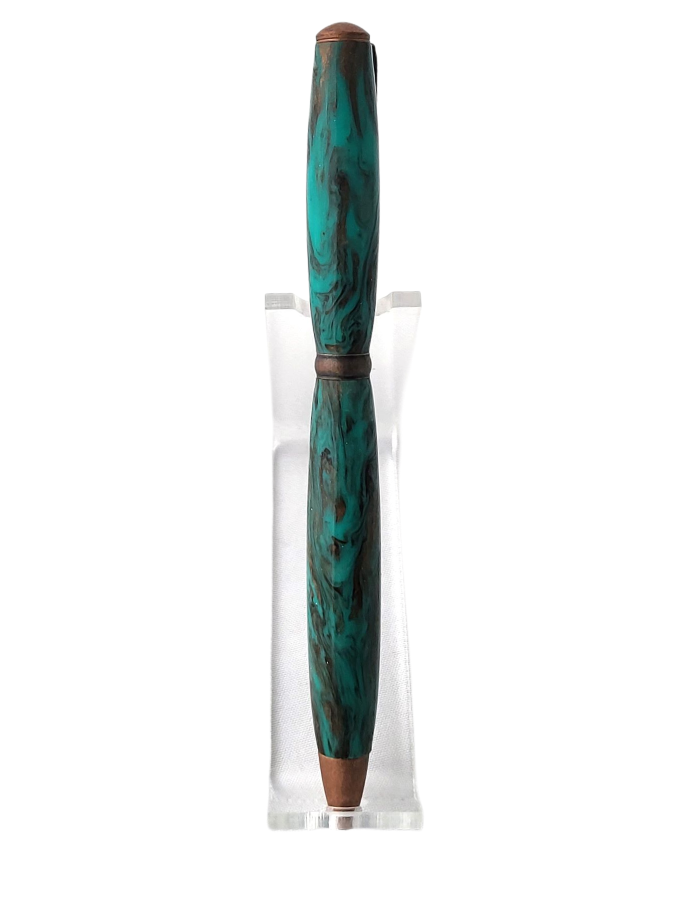 Pen - Slim Conch Aqua Copper Diamondcast