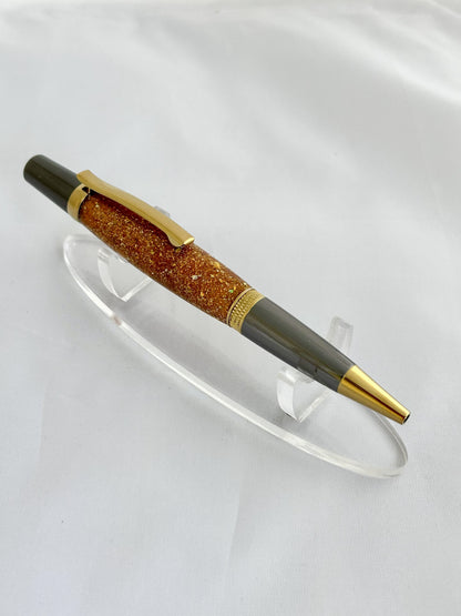 Pen - Diamond Knurl Gold Glitz