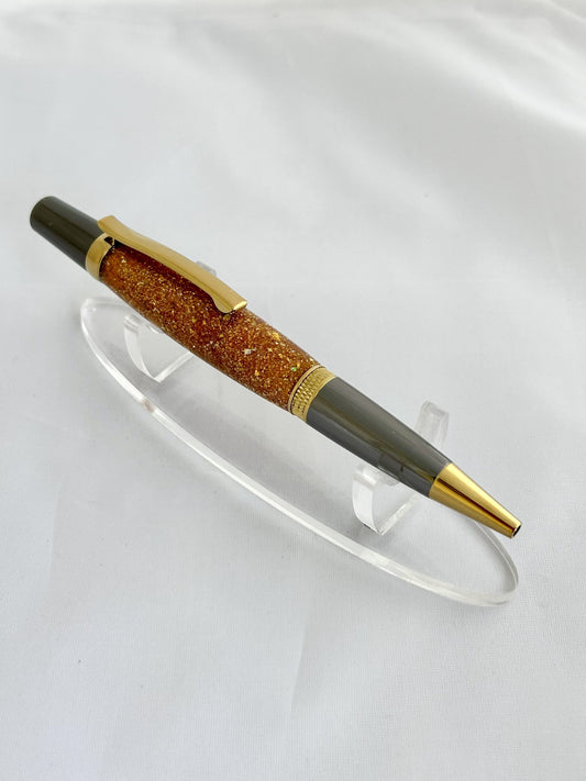 Pen - Diamond Knurl Gold Glitz