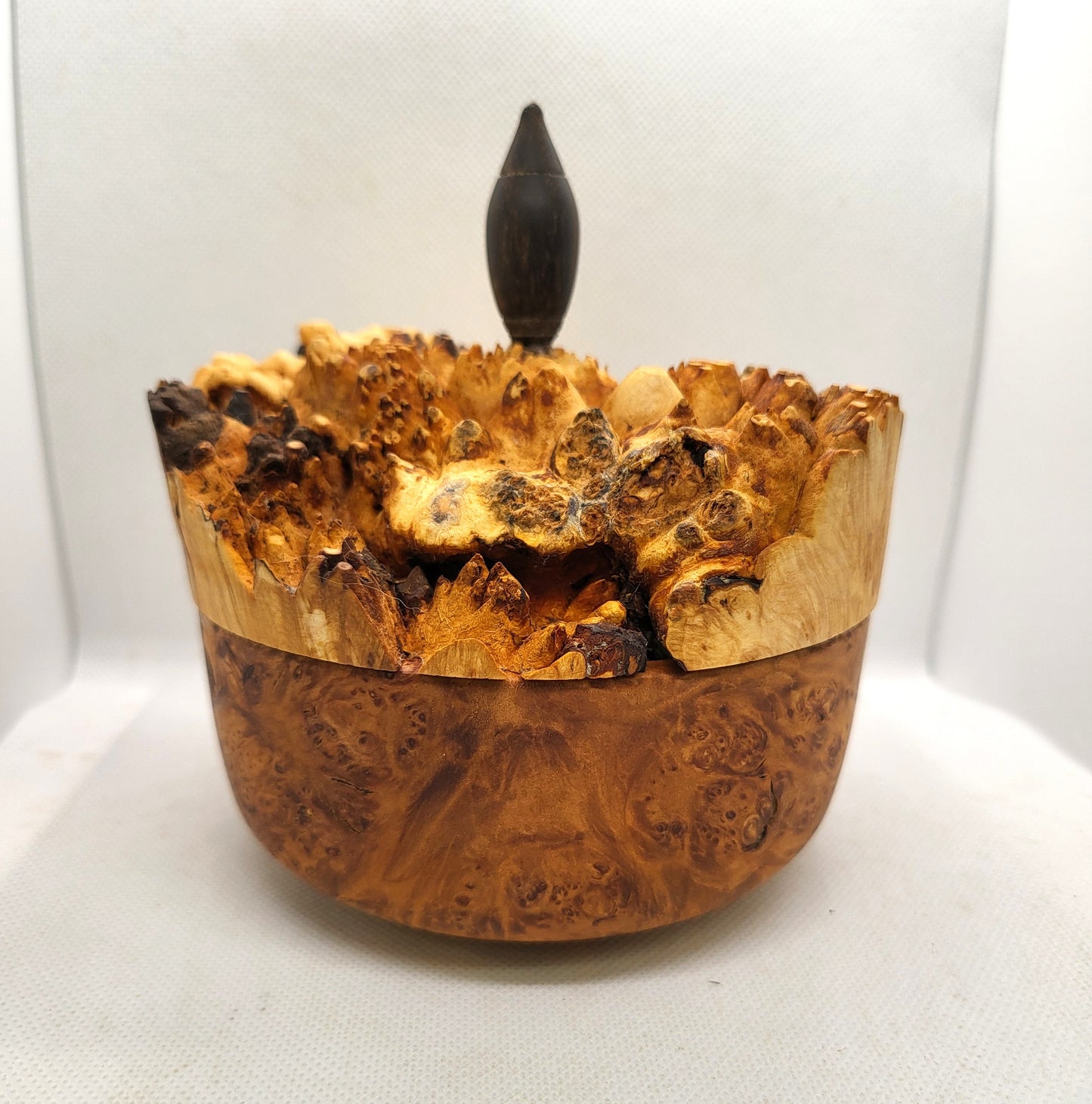 Lidded Bowl - Maple Burl bowl and Maple Burl cap lid