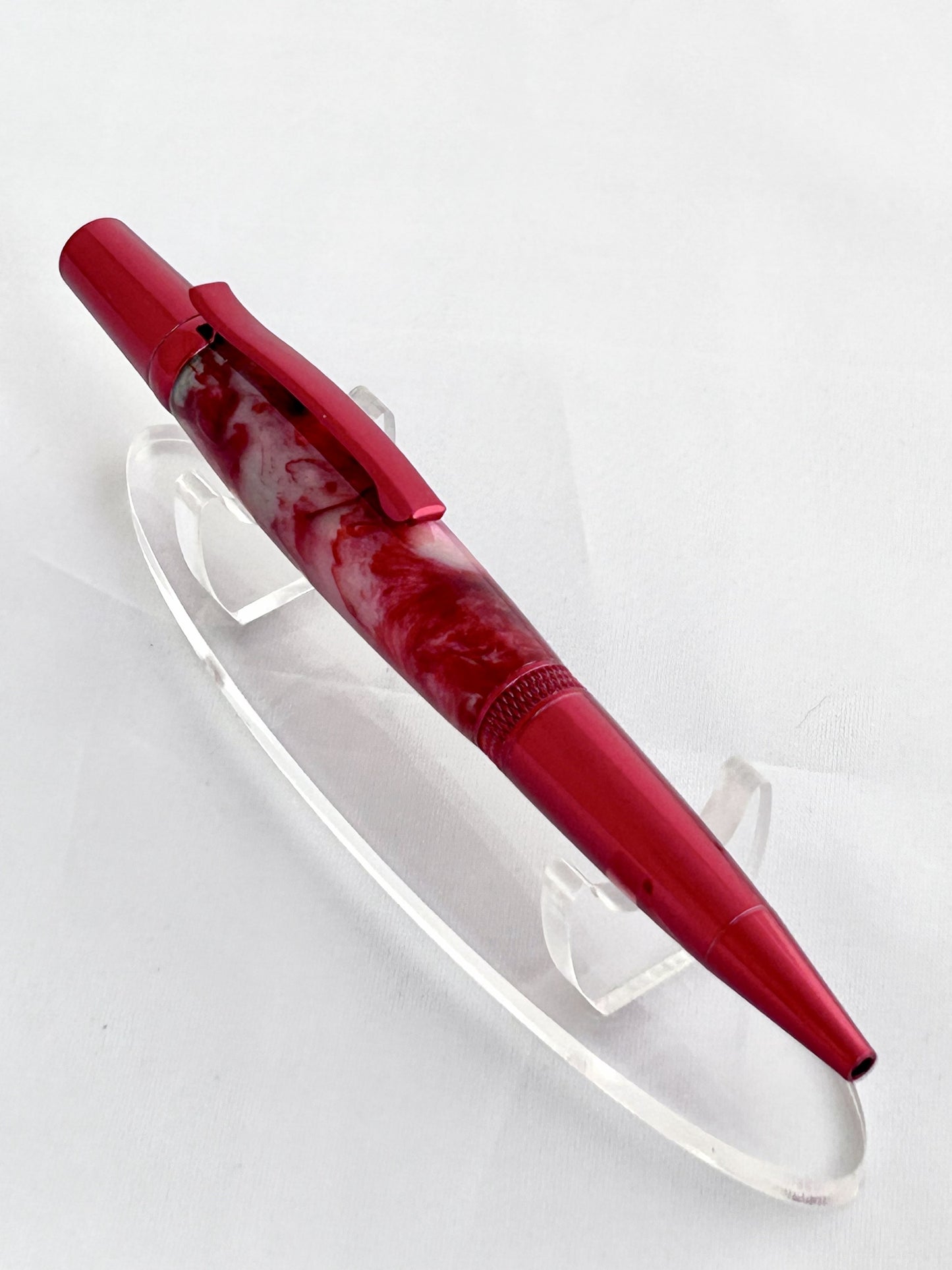 Pen - Diamond Knurl Red Titanium