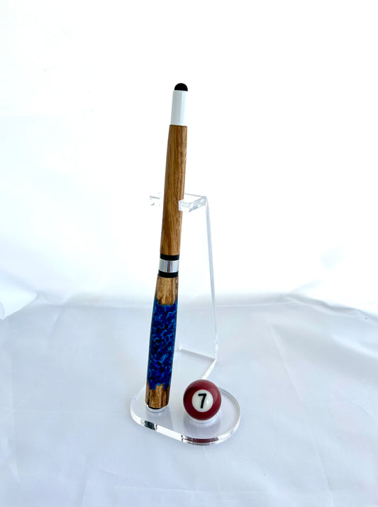 Pen - Pool Cue Hybrid Spalted Hackberry and White Oak