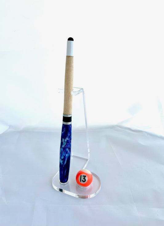 Pen - Pool Cue Maple and Diamond Cast Acrylic