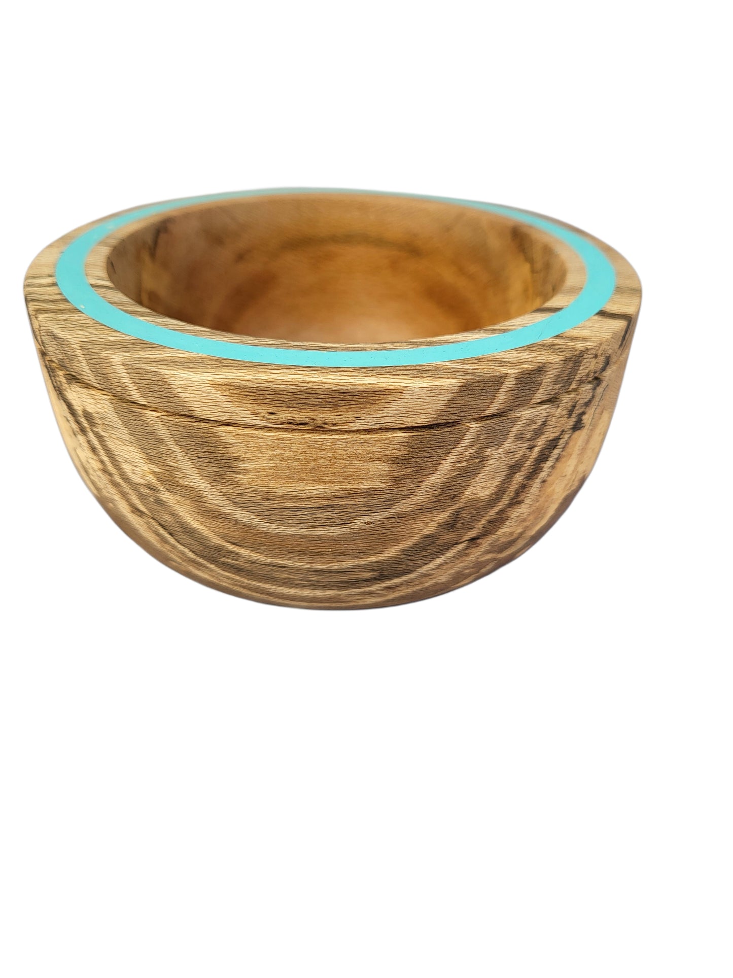 Bowl - Spalted Sycamore with Aqua Inlay